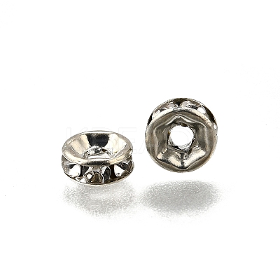 Iron Grade A Crystal Rhinestone Spacer Beads RB-A010-6MM-N-1