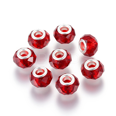 Handmade Glass European Beads X-GPDL25Y-76-1