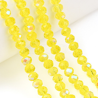 Electroplate Glass Beads Strands EGLA-A044-T6mm-L29-1