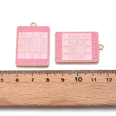 Rack Plating Alloy Enamel Pendants ENAM-N056-430A-1