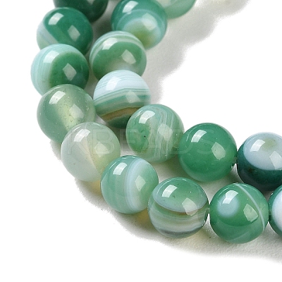 Natural Striped Agate/Banded Agate Beads Strands G-Z060-A01-A01-1