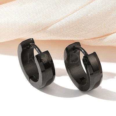 304 Stainless Steel Polishing Effect Hoop Earrings EJEW-M001-31EB-1
