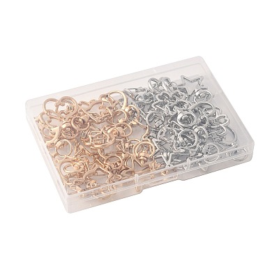 40Pcs 10 Styles Alloy Swivel Snap Hook Clasps FIND-FS0004-74-1