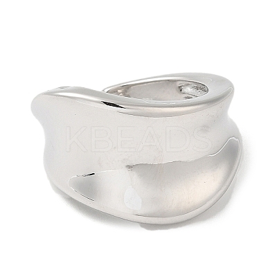Rack Plating Brass Twist Open Cuff Rings RJEW-E290-04P-1