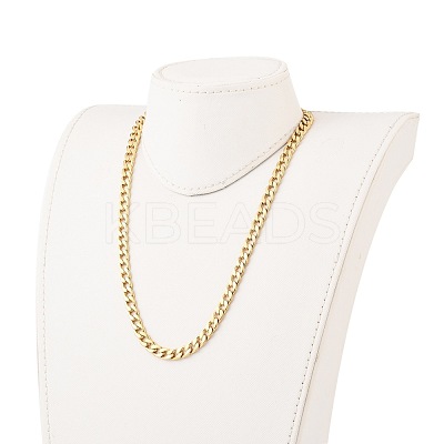 Men's 304 Stainless Steel Cuban Link Chain Necklaces NJEW-JN03157-01-1
