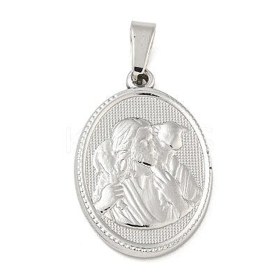 Non-Tarnish 304 Stainless Steel Pendants STAS-B071-02A-09P-1