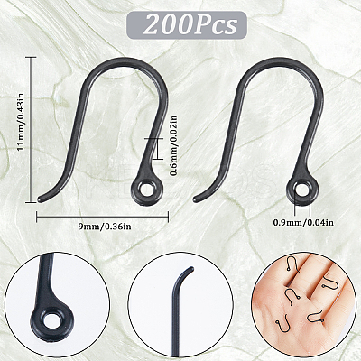 200Pcs Plastic Earring Hooks KY-SC0001-81A-1