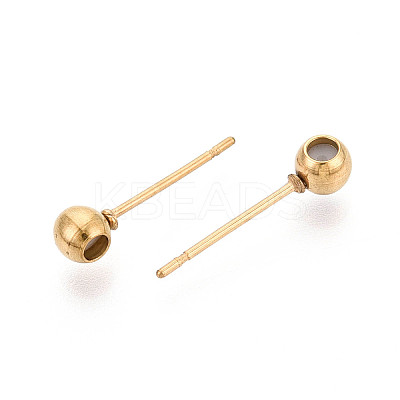 304 Stainless Steel Stud Earring Findings STAS-F329-01B-G-1