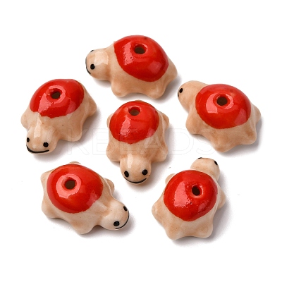 Handmade Bright Glazed Porcelain Beads PORC-CJC0009-03A-1
