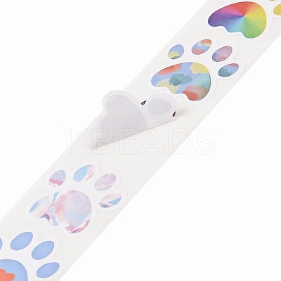 500Pcs Dog Paw Stickers AJEW-S089-05-1