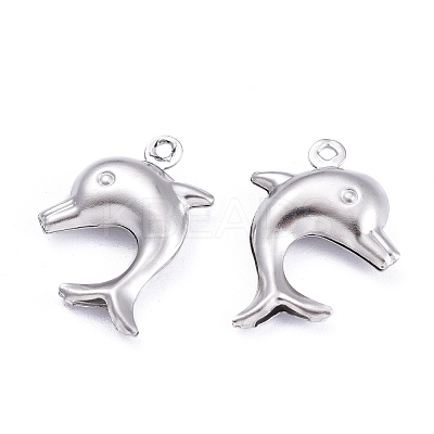 Tarnish Resistant Dolphin 304 Stainless Steel Pendants STAS-I045-29-1