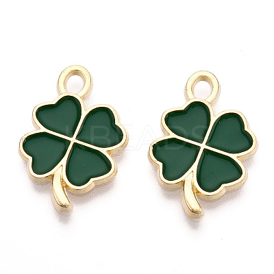 Rack Plating Alloy Enamel Pendants ENAM-N055-088-06LG-1