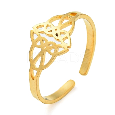 304 Stainless Steel Adjustable Open Rings LS-RJEW-S237-03G-1