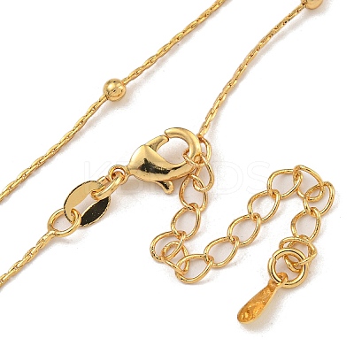 Brass Boston Link Chain Necklaces for Women NJEW-U011-04G-1