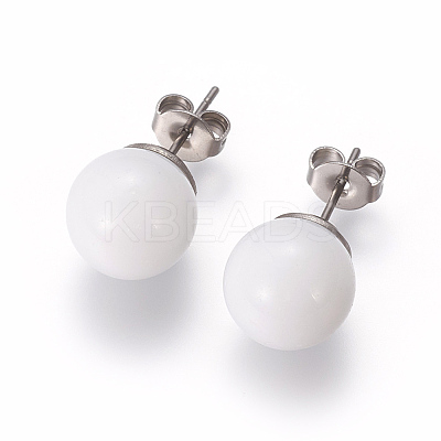 (Jewelry Parties Factory Sale)304 Stainless Steel Stud Earrings & Pendant Necklaces Jewelry Sets SJEW-L135-02B-03-1
