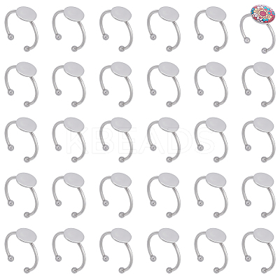30Pcs Adjustable 304 Stainless Steel Finger Rings Components STAS-UN0059-79A-1
