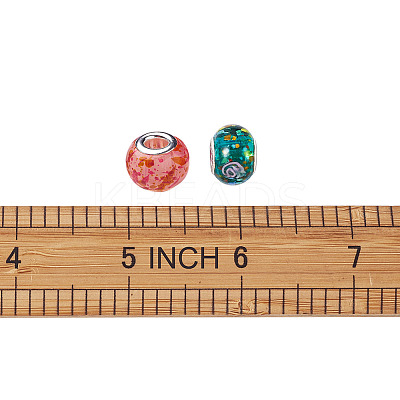Handmade Lampwork European Large Hole Beads and Glass European Beads LPDL-TA0001-01S-1