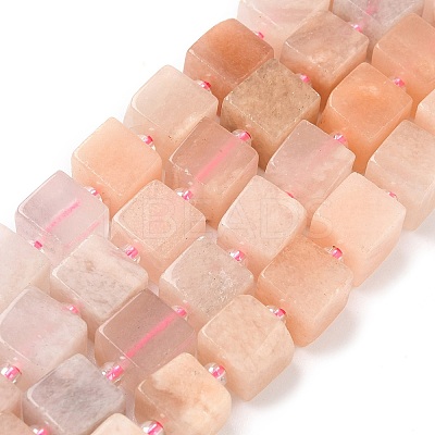 Natural Pink Aventurine Beads Strands G-D338-A04-01-1