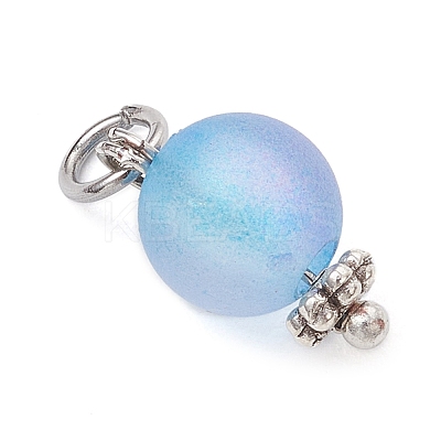 Frosted Transparent Acrylic Pendants PALLOY-JF04174-01-1