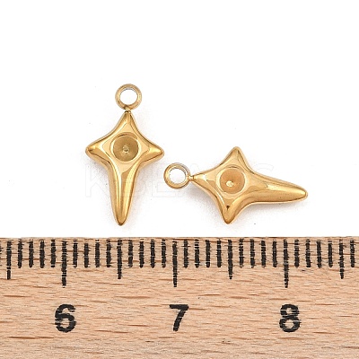 304 Stainless Steel Pendant Rhinestone Settings STAS-H241-27G-1