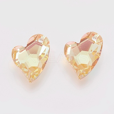 K9 Glass Rhinestone Pendants GLAA-F083-01A-04-1