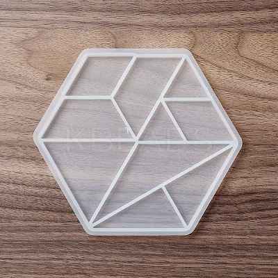 DIY Triangle & Trapezoid & Rhombus Tangram Pieces Display Decoration Silicone Molds DIY-G067-05D-1