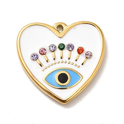 Ion Plating(IP) 304 Stainless Steel Rhinestone Pendants STAS-H175-11G-1