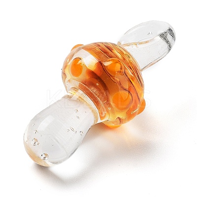 Transparent Handmade Lampwork Pendants LAMP-T021-14G-1