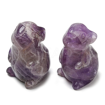 Natural & Synthetic Gemstone Carved Healing Mouse Figurines DJEW-D012-02G-1