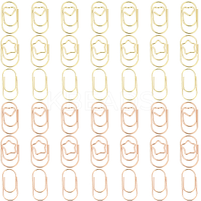 120Pcs 6 Styles Oval Iron Paper Clips AJEW-SP0003-02-1