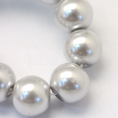 Baking Paint Pearlized Glass Pearl Round Bead Strands HY-Q003-6mm-62-1