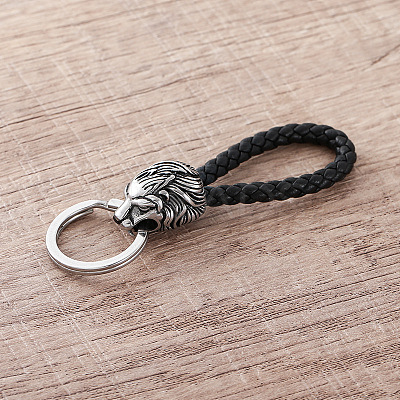 Braided PU Leather Keychains RE1354-1