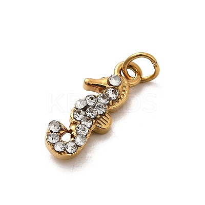 304 Stainless Steel Rhinestone Pendants STAS-B097-06G-04-1