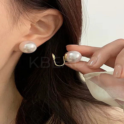4Pcs 2 Colors Brass Clip-on Earring EJEW-LP0007-047-1
