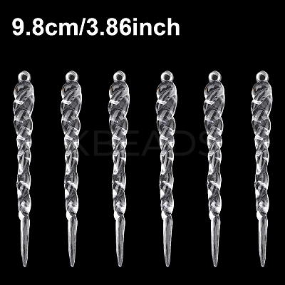 50Pcs Acrylic Artificial Ice Bar Pendant Decorations HJEW-YW0001-06B-1