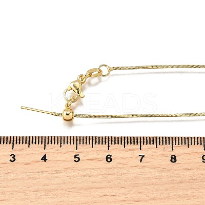 1MM Brass Round Snake Chain Adjustable Slider Necklaces NJEW-M108-29G-1