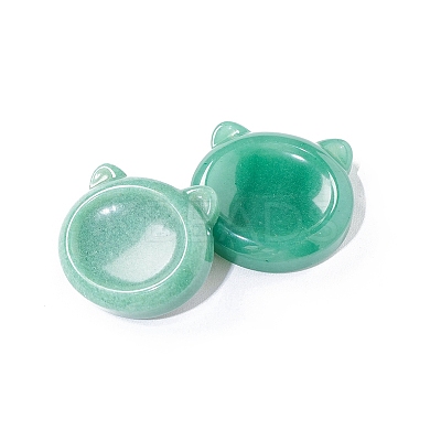 Natural Green Aventurine Healing Cat Ornaments PW-WG30064-02-1