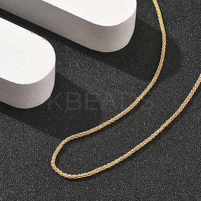 Brass Wheat Chains Necklaces for Women NJEW-D302-24G-1