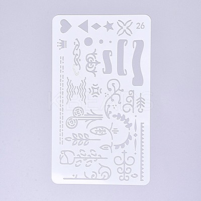 Plastic Reusable Drawing Painting Stencils Templates DIY-G027-G26-1