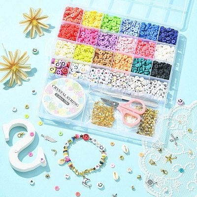 DIY Heishi Surfer Bracelet Making Kit DIY-YW0007-43-1