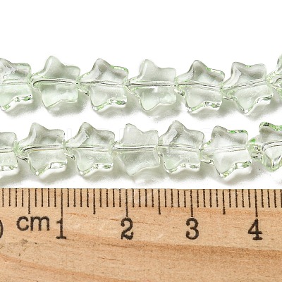 Baking Paint Transparent Glass Beads Strands DGLA-A07-T8mm-KD06-1