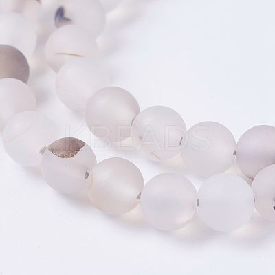 Natural Agate Beads Strands G-J376-07-6mm-1