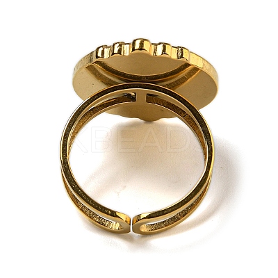 Ion Plating(IP) 304 Stainless Steel Open Cuff Rings STAS-Z060-17G-1