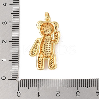 Brass Micro Pave Cubic Zirconia Pendants KK-E111-44C-G-1