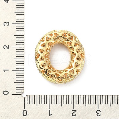 Rack Plating Brass Micro Pave Cubic Zirconia Pendants KK-Q790-01O-G-1