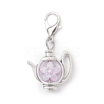 Imitation Pearl Acrylic Pendant Decorations HJEW-JM04007-01-1
