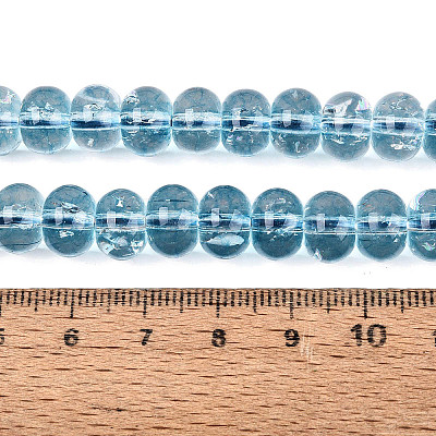 Crackle Transparent Glass Beads Strands GLAA-N074-02B-09-1