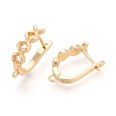 Brass Hoop Earring Findings KK-N267-26G-1