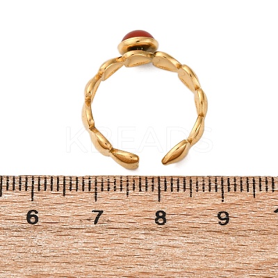 304 Stainless Steel Adjustable Open Cuff Rings RJEW-A071-11G-1