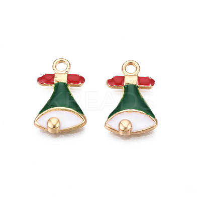 Rack Plating Alloy Enamel Pendants ENAM-N055-119-1